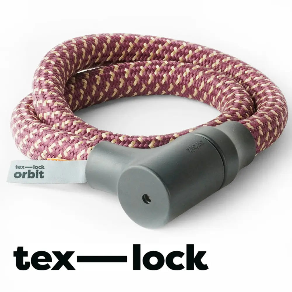 fahrradschloss dünnes seil TEX-LOCK ORBIT chateau red